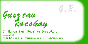 gusztav rocskay business card